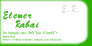 elemer rabai business card